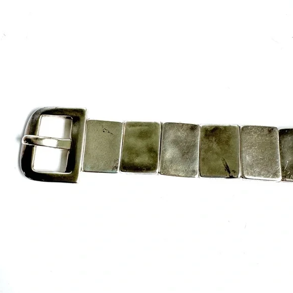 UNO de 50 Bracelet Sterling Silver Plated Belt Buckle Link Stretch Bracelet 6.75